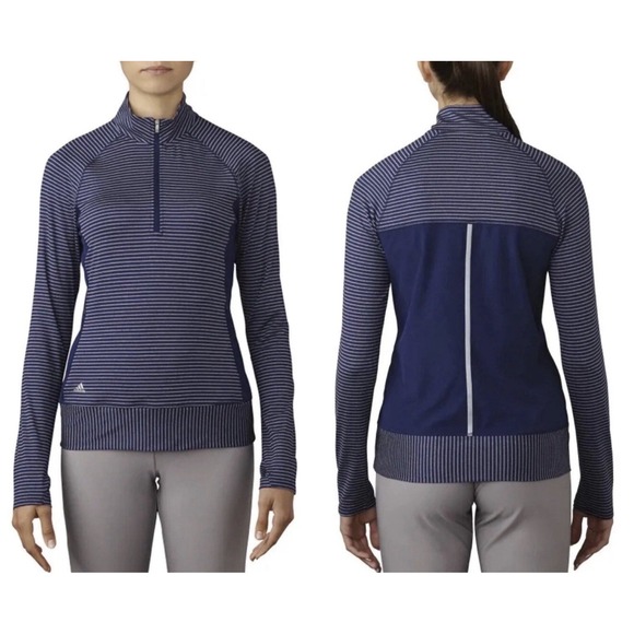 Adidas Rangewear Night Sky Striped ‎ 1/2 Zip Golf Jacket Hiking Gorpcore Medium - Picture 1 of 4